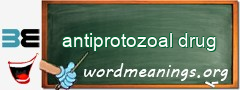 WordMeaning blackboard for antiprotozoal drug